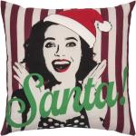 Reduzierte Grüne Vintage Pad Bio Kissenbezüge & Kissenhüllen mit Weihnachts-Motiv aus Baumwolle 45x45 