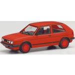 Rote Herpa Volkswagen / VW Golf Mk2 Modellautos & Spielzeugautos 