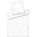 Reduzierte Weiße Bestickte Elegante Bettwäsche Sets & Bettwäsche Garnituren mit Reißverschluss aus Mako-Satin 200x200 