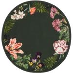 Dunkelgrüne Blumenmuster Vintage ESSENZA HOME Runde Tischsets & Platzsets aus Baumwolle 4-teilig 
