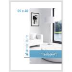 Weiße Nielsen Design Bilderrahmen glänzend aus Aluminium 30x40 