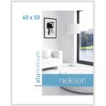 Weiße Nielsen Design Bilderrahmen glänzend aus Aluminium 40x50 