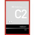 Rote Nielsen Design Bilderrahmen DIN A4 aus Aluminium 21x29 
