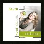 Schwarze Moderne Nielsen Design Quadratische Bilderrahmen aus Massivholz 30x30 
