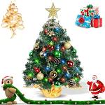 45cm Mini Weihnachtsbaum,Weihnachtsbaum klein beleuchtet,Künstliche kleine tannenbäume,Mini Weihnachts Baum mit LED Lichterketten,Christbaum,Weihnachtsbaum künstlich klein,Weihnachts Baum klein