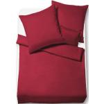 Rote Unifarbene Fleuresse Lech Bettwäsche Sets & Bettwäsche Garnituren mit Reißverschluss aus Flanell 240x220 