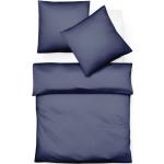Marineblaue Unifarbene Fleuresse Lech Bettwäsche Sets & Bettwäsche Garnituren mit Reißverschluss aus Flanell 155x200 