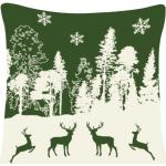 Reduzierte Grüne Pad Dekokissenbezüge mit Weihnachts-Motiv aus Baumwolle 50x50 