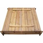 Reduzierte Braune Sandkasten Holz aus Massivholz mit Deckel 