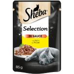 48 x 85 g Selection in Sauce mit Huhn Frischebeutel Sheba Katzenfutter nass