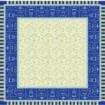 Blaue Antike Bassetti Oplontis Tischdecken aus Textil 