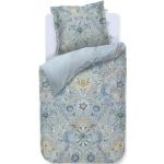 Hellblaue Blumenmuster PIP Bettwäsche Sets & Bettwäsche Garnituren mit Reißverschluss aus Perkal 155x220 