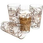 Dunkelbraune Van Well Runde Glasserien & Gläsersets mit Kaffee-Motiv aus Glas stapelbar 4-teilig 4 Personen 