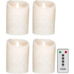 Weiße Sompex Flame LED Kerzen mit Fernbedienung 4-teilig 
