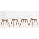 Weiße Moderne Transparente Stühle Breite 0-50cm, Höhe 0-50cm, Tiefe 0-50cm 4-teilig 