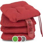 Rote Stuhlkissen Sets aus Polyester 4-teilig 