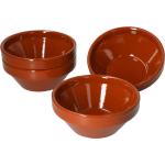Haselnussbraune Mediterrane MamboCat Runde Dessertschalen aus Keramik 4-teilig 