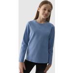 Reduzierte Blaue Langärmelige 4F Rundhals-Ausschnitt Printed Shirts für Kinder & Druck-Shirts für Kinder aus Baumwolle für Mädchen Größe 146 