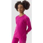 Reduzierte Pinke Langärmelige 4F Rundhals-Ausschnitt Printed Shirts für Kinder & Druck-Shirts für Kinder aus Baumwolle für Mädchen Größe 146 