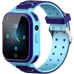 4G Smartwatch für Kinder, Wasserdicht Kinder Smartwatch mit GPS-Tracker, Anruf, Alarm, Schrittzähler, Kamera, SOS, Touchscreen WLAN Bluetooth Armbanduhr Jungen Mädchen (Blau- T3)