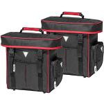 4Uniq Fahrradtasche Gepäckträger Tasche 2er Set Verschiedene Versionen (schwarz/rot)