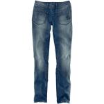 4Wards Jeans K-Gr.72-76 (36-38) NEU Damen Röhre Stretch Dark Blau Used Hose L34