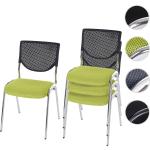 Grüne Moderne Mendler Konferenzstühle & Besucherstühle aus Chrom stapelbar Breite 0-50cm, Höhe 50-100cm, Tiefe 50-100cm 4-teilig 