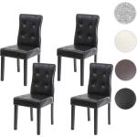 Schwarze Moderne Mendler Esszimmerstühle & Küchenstühle aus Leder Breite 0-50cm, Höhe 50-100cm, Tiefe 50-100cm 4-teilig 