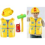 4x Ingenieurpädagogisches Kleid Bauarbeiter Kostüm für Kleinkinder Gelb
