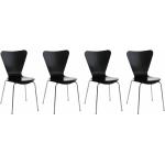Reduzierte Schwarze Moderne CLP Trading Esszimmerstühle ohne Armlehne lackiert aus Eiche stapelbar Breite 0-50cm, Höhe 0-50cm, Tiefe 0-50cm 