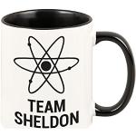 4you Design Tasse Team Sheldon Geburtstag Atom Kaffeebecher Weiß ACM0027 Kaffeepott Frühstückstasse