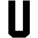 Schwarze Buchstaben zum Aufbügeln mit Ornament-Motiv 10-teilig 