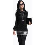 Schwarze Elegante Langärmelige Mini Minikleider & kurze Kleider mit Puffärmeln für Damen Größe S 