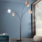 Bunte Moderne invicta interior Design-Bogenlampen aus Textil schwenkbar E14 