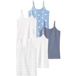 Hellblaue Melierte TCHIBO Bio Kinderunterhemden aus Baumwolle für Mädchen Größe 158 