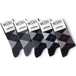Schwarze Karo Thermo-Socken aus Polyamid für Herren Größe 49 