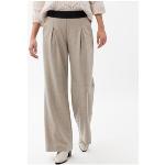Beige Unifarbene Brax Maine Palazzo-Hosen ohne Verschluss aus Jersey für Damen Größe XL 