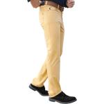 Ockerfarbene 5-Pocket Jeans aus Denim für Herren 