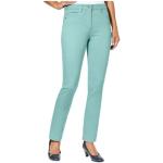 Mintgrüne ambria 5-Pocket Jeans mit Reißverschluss aus Baumwolle für Damen Größe XL 