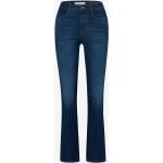 Dunkelblaue Atmungsaktive Ankle-Jeans mit Reißverschluss aus Denim für Damen Größe M Petite 