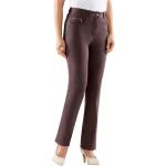 Schokoladenbraune Casual 5-Pocket Jeans mit Reißverschluss aus Baumwolle für Damen Tall 