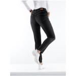 Anthrazitfarbene Casual Casual Looks Nachhaltige 5-Pocket Jeans mit Reißverschluss aus Baumwolle für Damen Größe XXL 