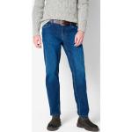 Blaue Unifarbene Atmungsaktive 5-Pocket Jeans mit Reißverschluss aus Baumwolle für Herren Übergrößen für den für den Winter 