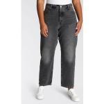 Reduzierte Graue LEVI'S 501 5-Pocket Jeans aus Denim für Damen Größe XS 
