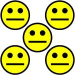 Emoji Smiley Whiteboards aus Glas 5-teilig 