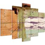 Reduzierte Olivgrüne Moderne XXL Leinwandbilder aus Holz 
