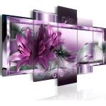 Violette Leinwandbilder aus Massivholz handgemacht 5-teilig 