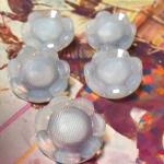 5 Vintage Glass Luster Buttons - Brilliant Effects 22 Mm | 151
