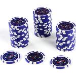 50 Poker-Chips Laser-Chips Metallkern 12g Poker Texas Hold'em Black Jack Roulette reflektierend Tokens Jetons Casino 1 Rolle Wert 1-10000 wählbar (Wert 10)