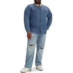 Reduzierte Indigofarbene LEVI'S 501 Original Fit Straight Leg Jeans aus Denim für Herren Weite 42 